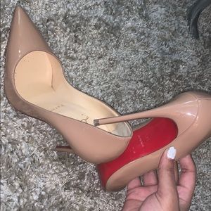 Nude redbottoms size 36 1/2